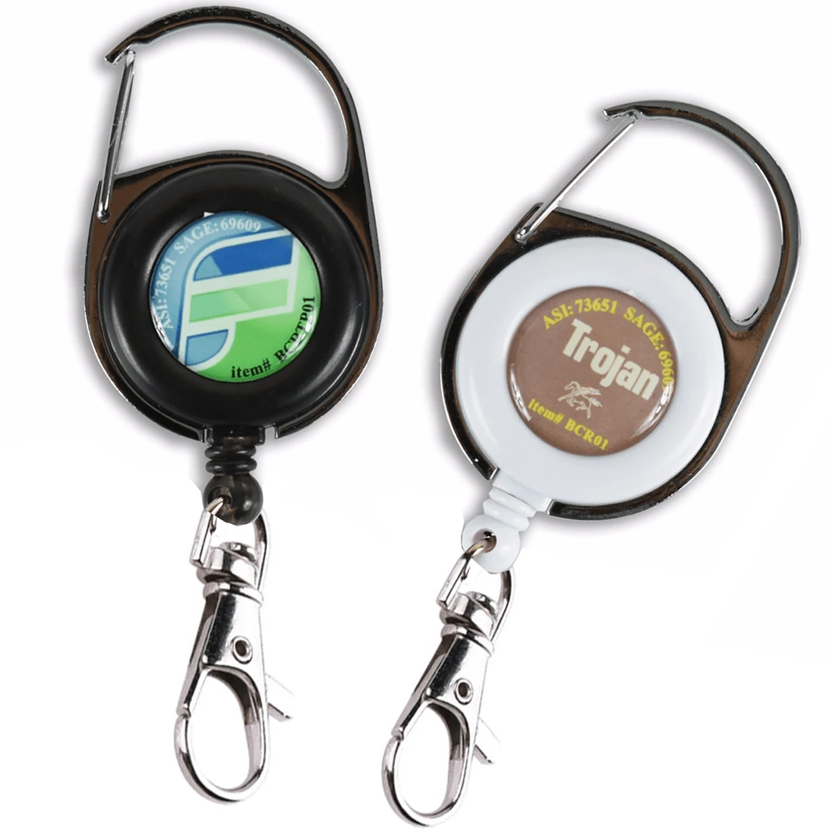 Retractable Carabiner Badge Reel w/ Lobster Claw 1