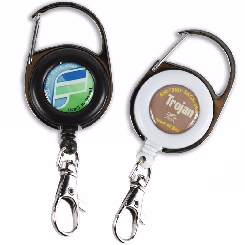 Retractable Carabiner Badge Reel w/ Lobster Claw