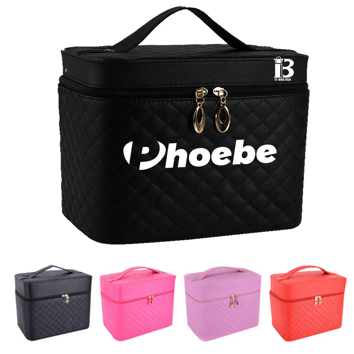 Cosmetic Travel Bag Checkered Makeup Bag 1