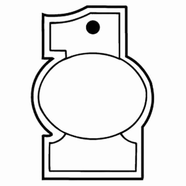 #1 w/Circle Key Tag - Spot Color