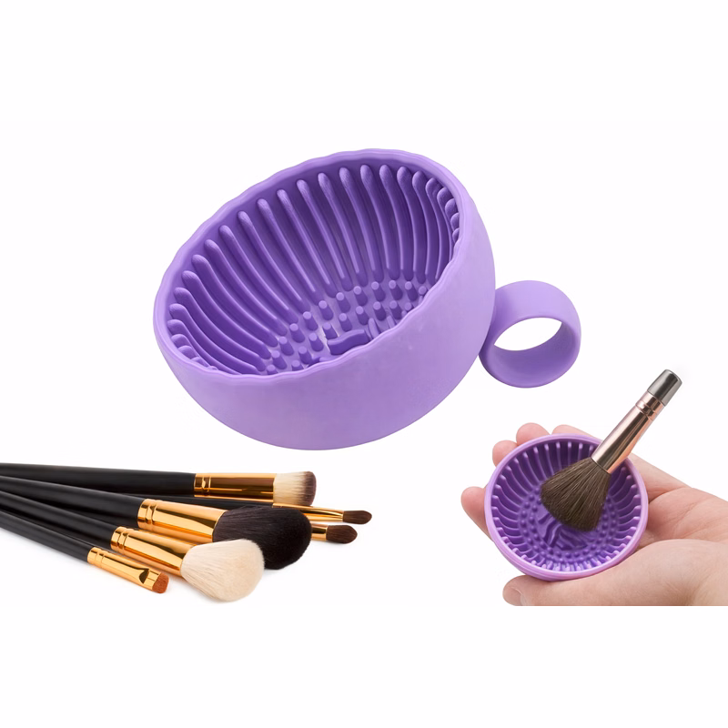 Makeup Brush Cleaning Bowl with Finger Grip
