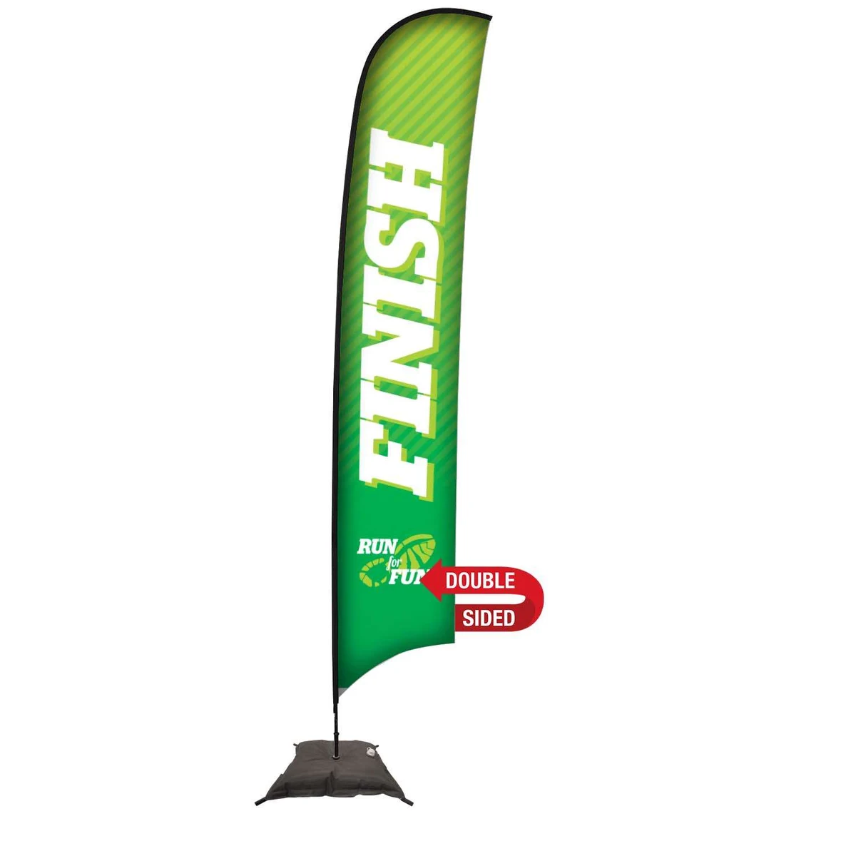 17' Premium Razor Sail Sign Kit (Double-Sided with Scissor Base) 1