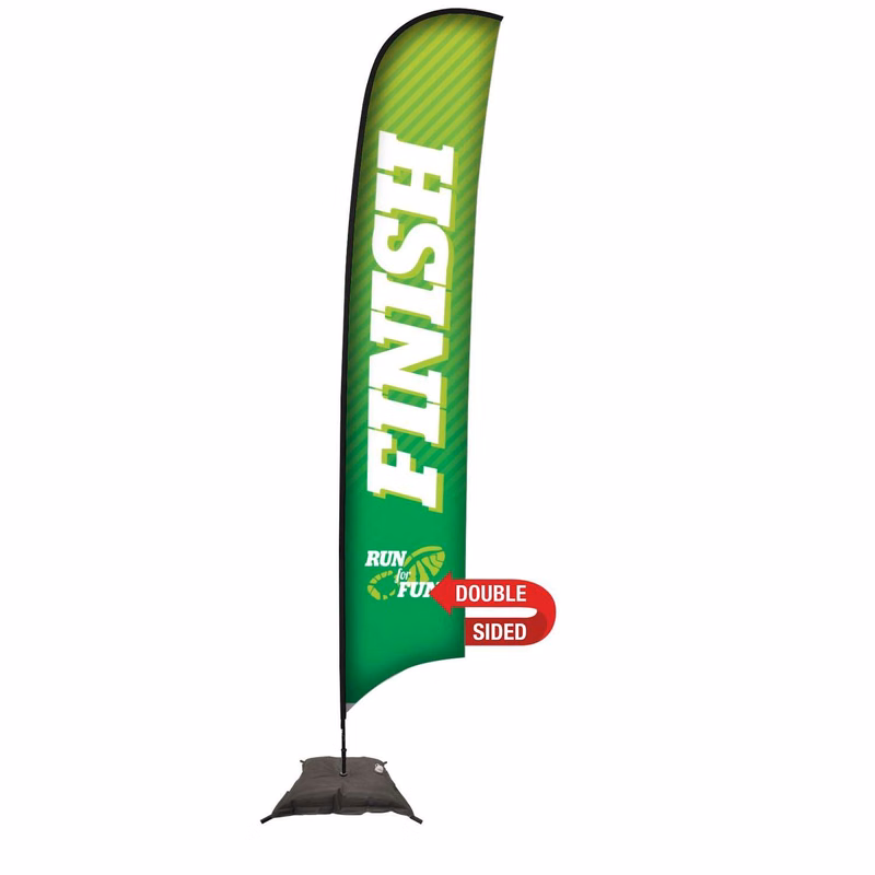 17' Premium Razor Sail Sign Kit (Double-Sided with Scissor Base)