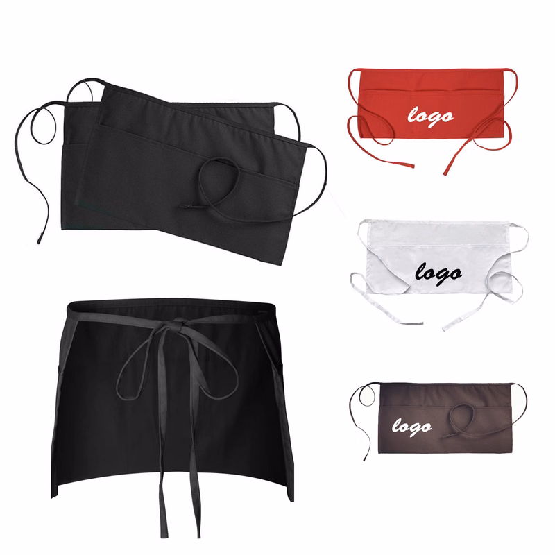 Waist Short Server Apron for Staff Uniform
