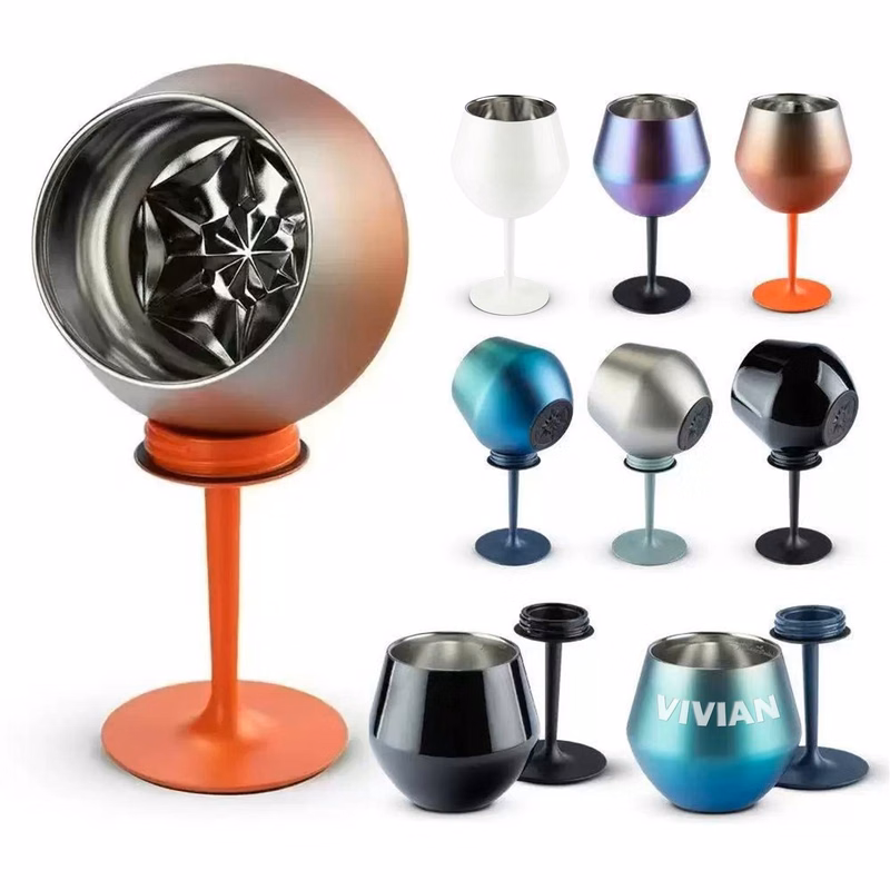 Stainless Steel Detachable Stem Wine Glass