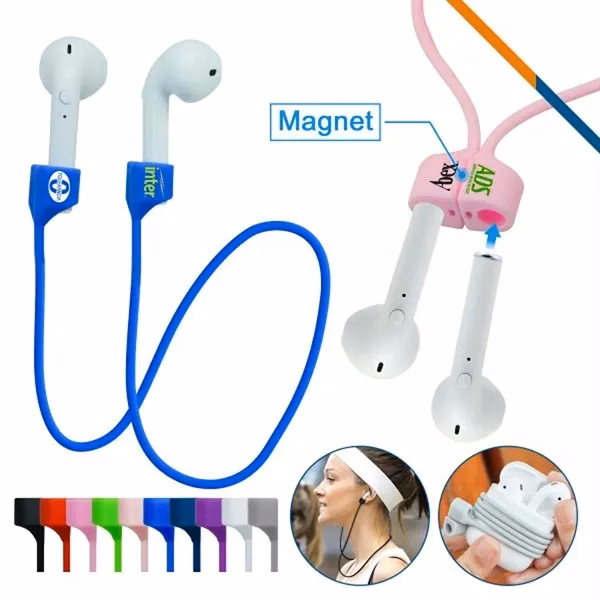 Custom Magnetic Silicone Earbud Strap 28 Inch — Secure Sports Tech Gift