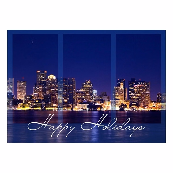 Boston Skyline Regional Holiday Card