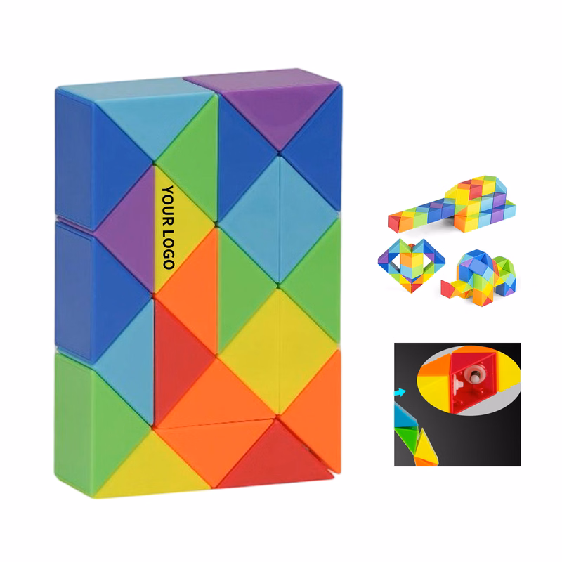 Large Twist Puzzle Snake With 24 Segment 4" Length x 0.98" Width x 2.8" Height