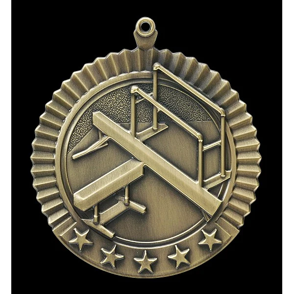 Gymnastics Female Star Medal 2 3/4" 1