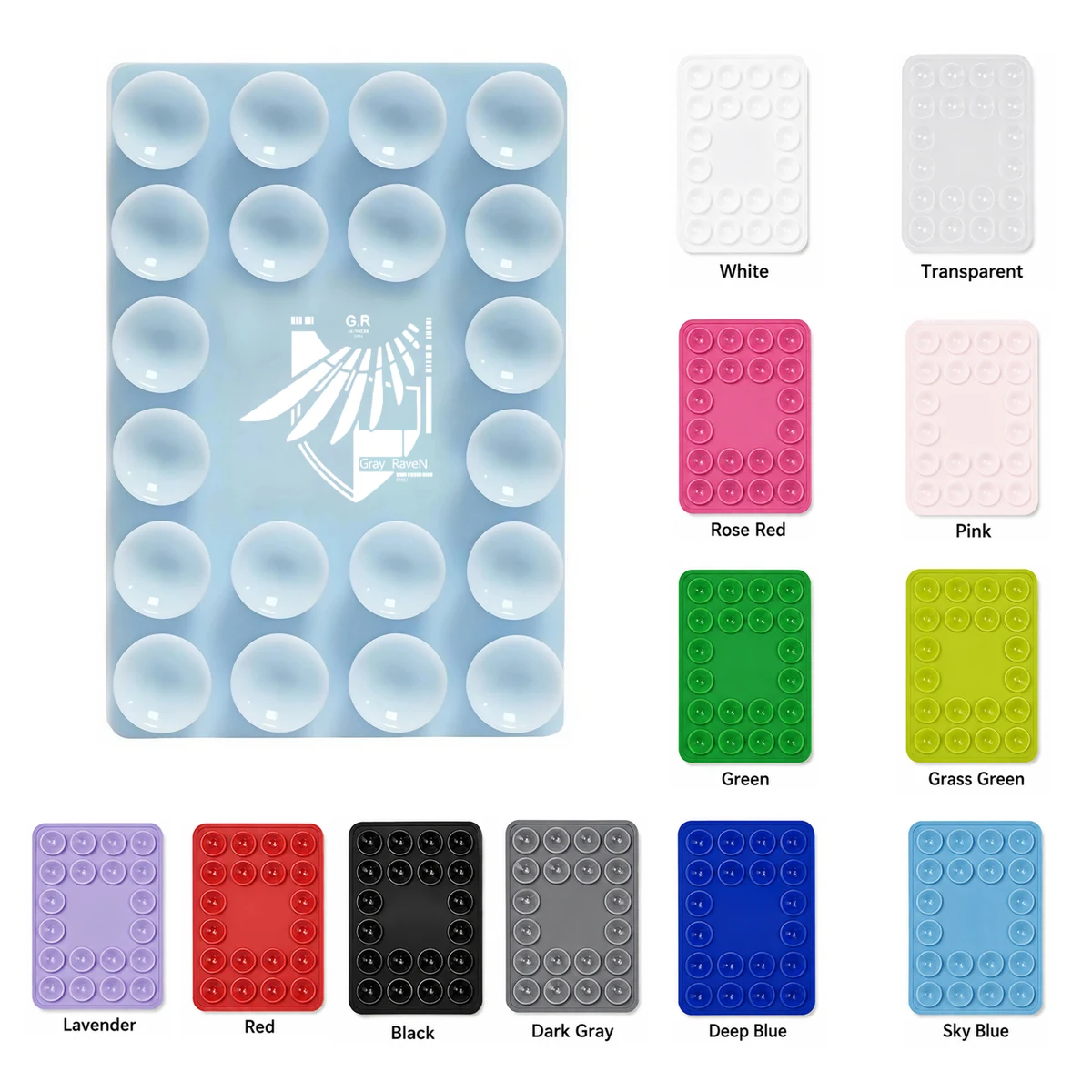 Customized Silicone Suction Phone Case Adhesive Mount 1