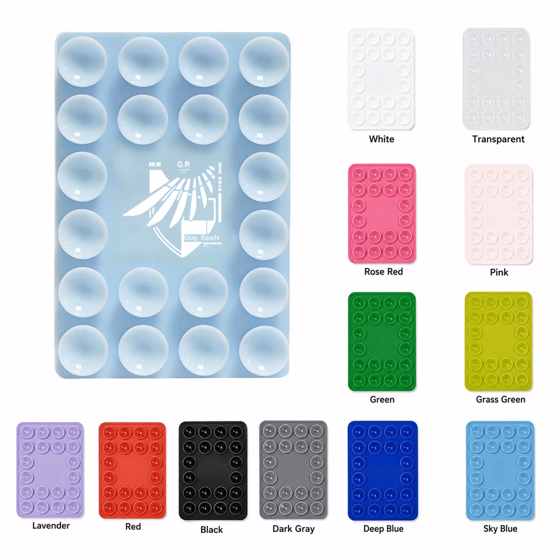 Customized Silicone Suction Phone Case Adhesive Mount