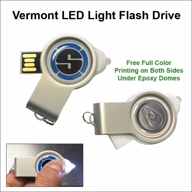 Vermont LED Light Flash Drive - 8 GB Memory