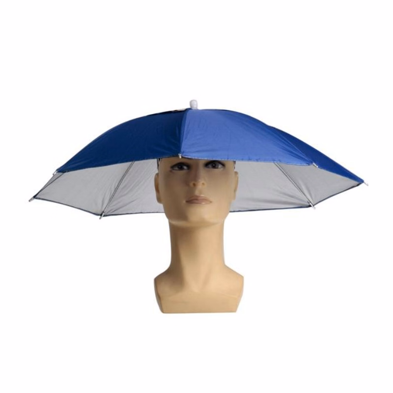 69cm Umbrella Hat Cap Folding Fishing Hiking Handsfree Umbrella