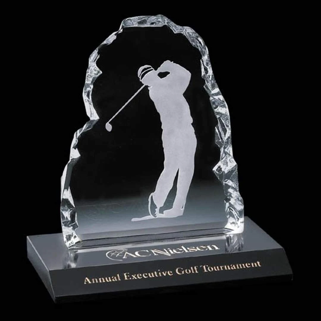 Golfer Iceberg Award on Marble -Male 1