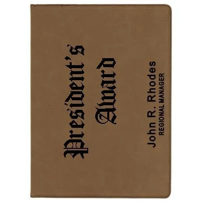 Dark Brown Faux Leather Portfolio 1