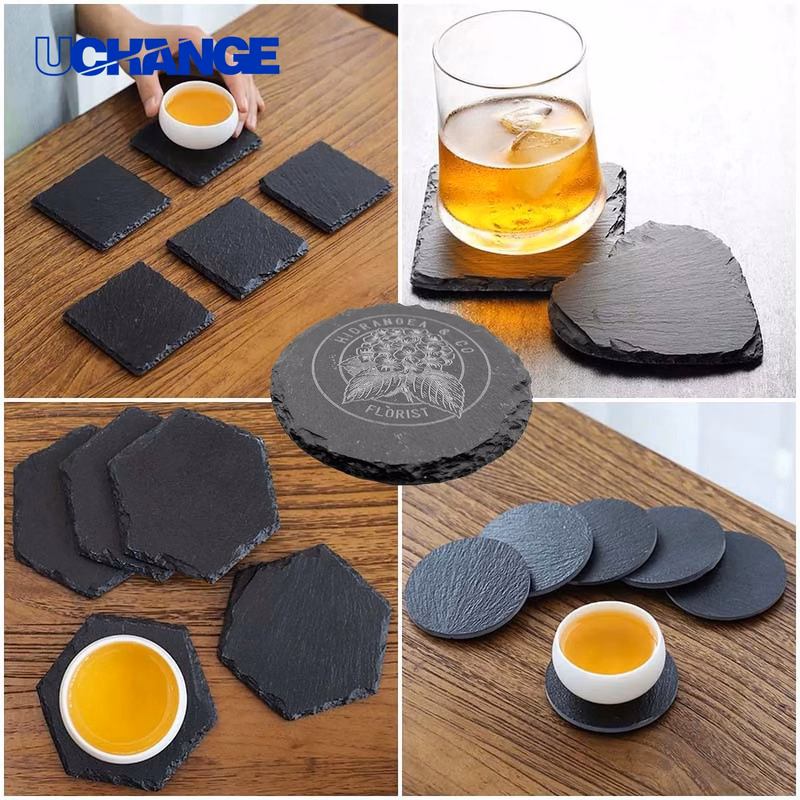 Natural Stone Slate Bar Coaster Mat