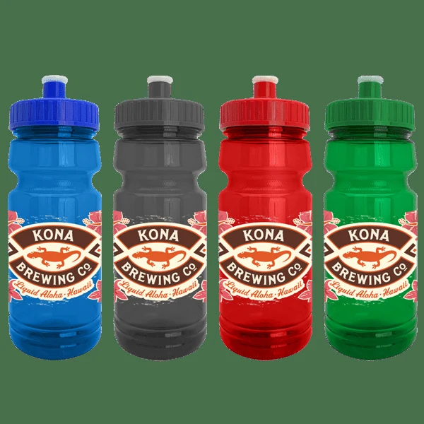 Cycle 24oz Recycled Transparent Bike Bottle w/Push-Pull Lid 1