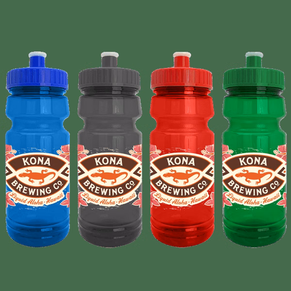 Cycle 24oz Recycled Transparent Bike Bottle w/Push-Pull Lid