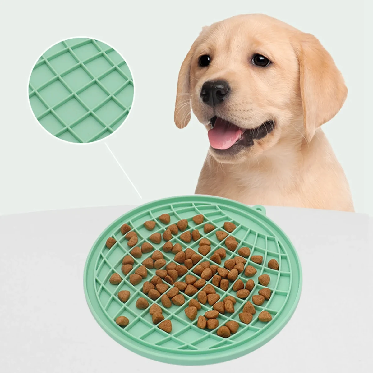 Earth Shaped Silicone Pet Slow Feeder Plate 1