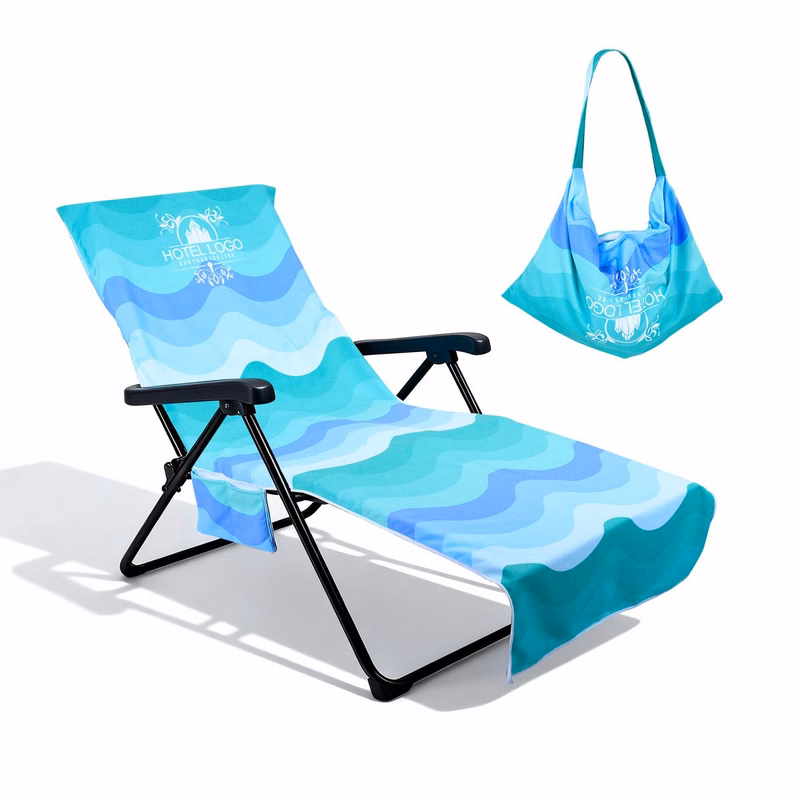 Full Color Microfiber Beach Lounge Chair Cover