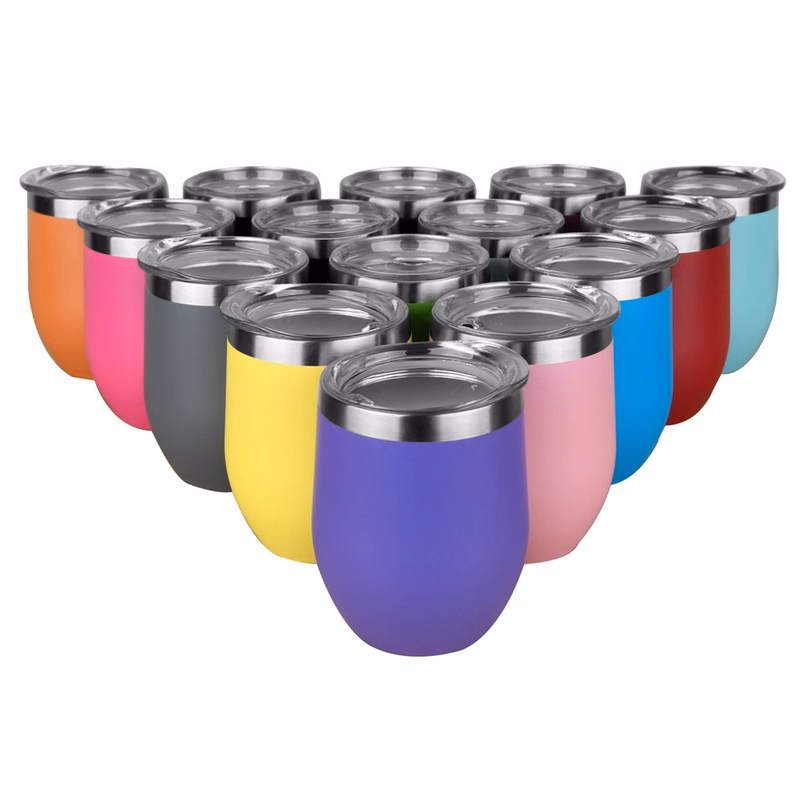 12 Oz. Stainless Steel U Style Wine Tumbler