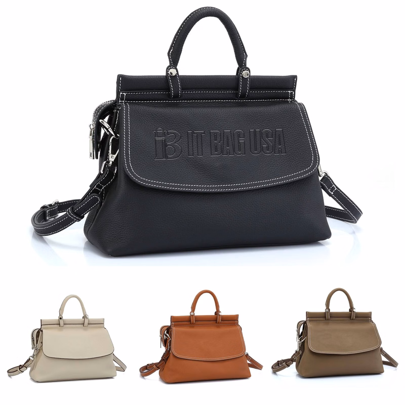 Genuine Leather Fashionable Large Crossbody Tote Bag