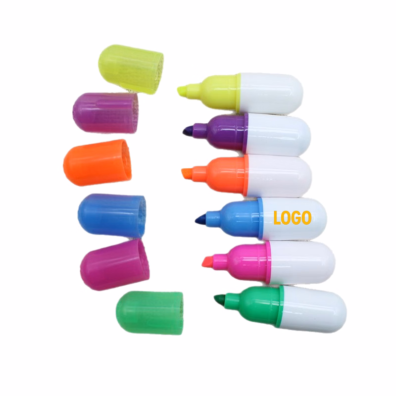 Capsule Shape Mini Highlighter Pen