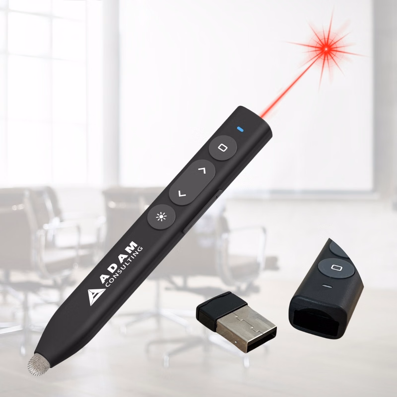 Presentation Clicker Stylus with 100m Range and Laser Pointer