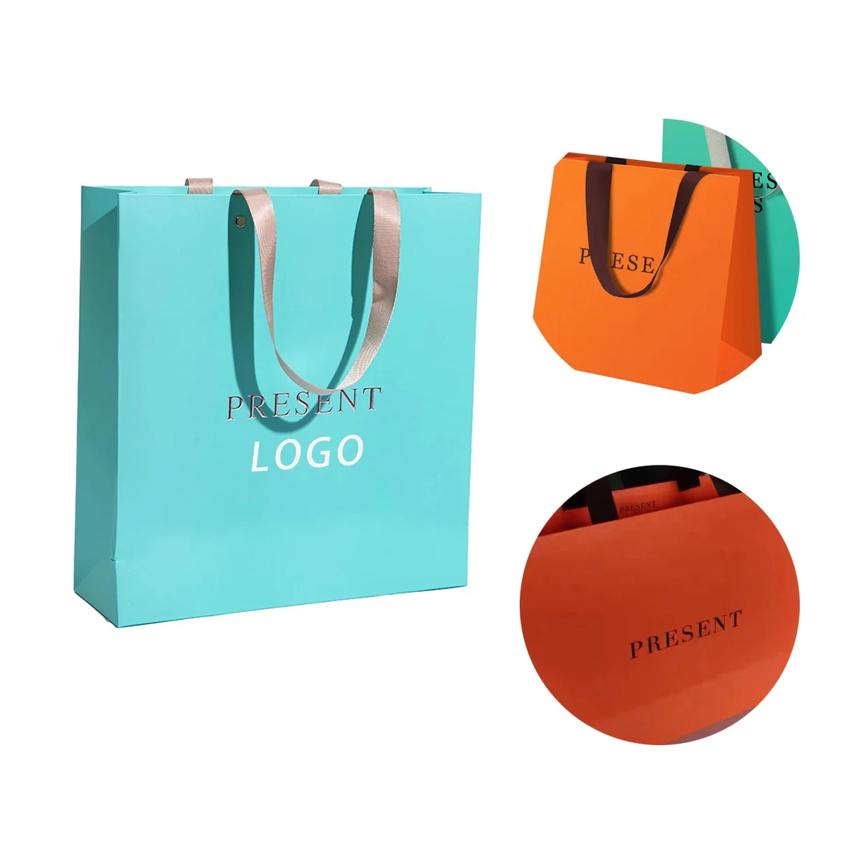Customizable Paper Carrier With Logo For Shopping 1