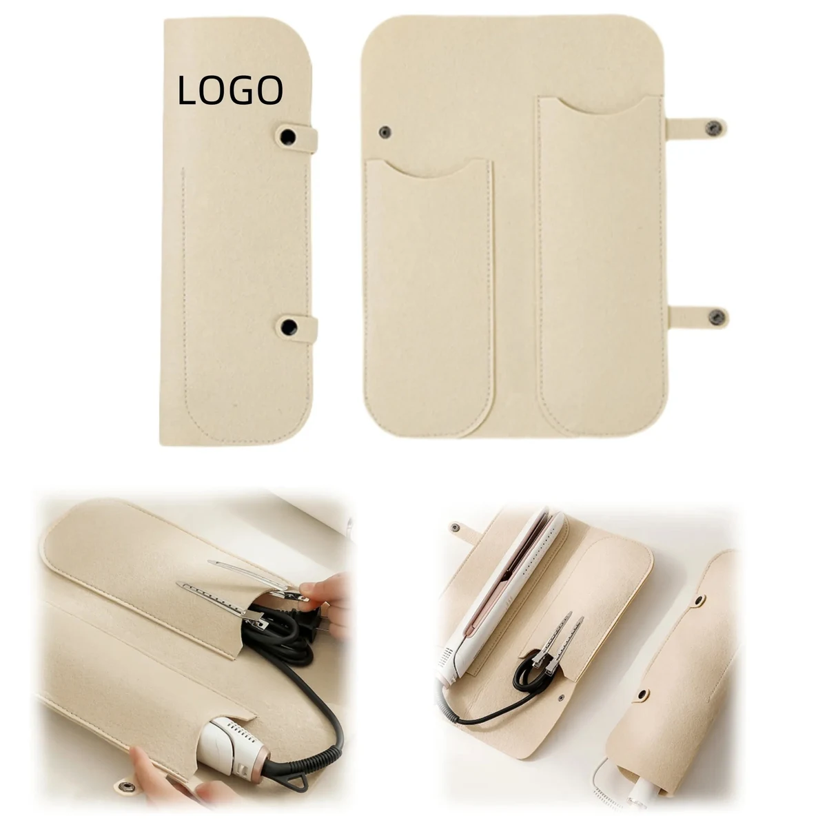 Heat Insulation Travel Carrying Storage Bag For Curling Iron 1