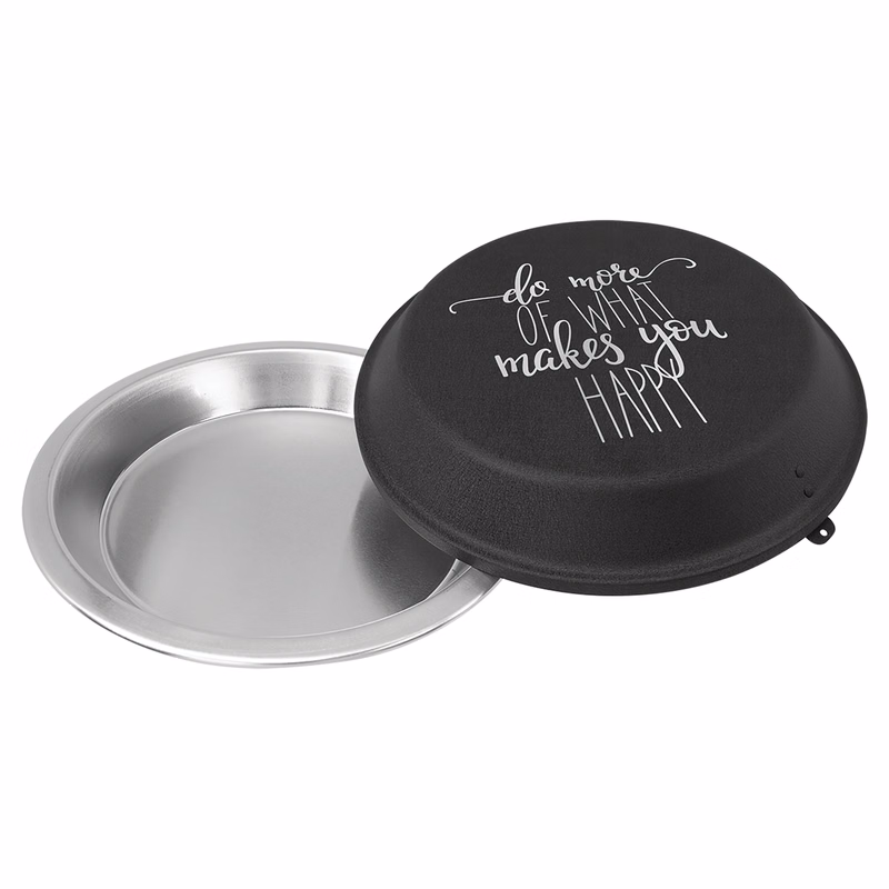9" Aluminum Pie Pan with Black Lid