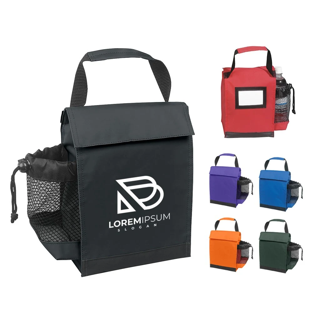 Insulated Lunch Cooler Bag With Bottle Pocket 1