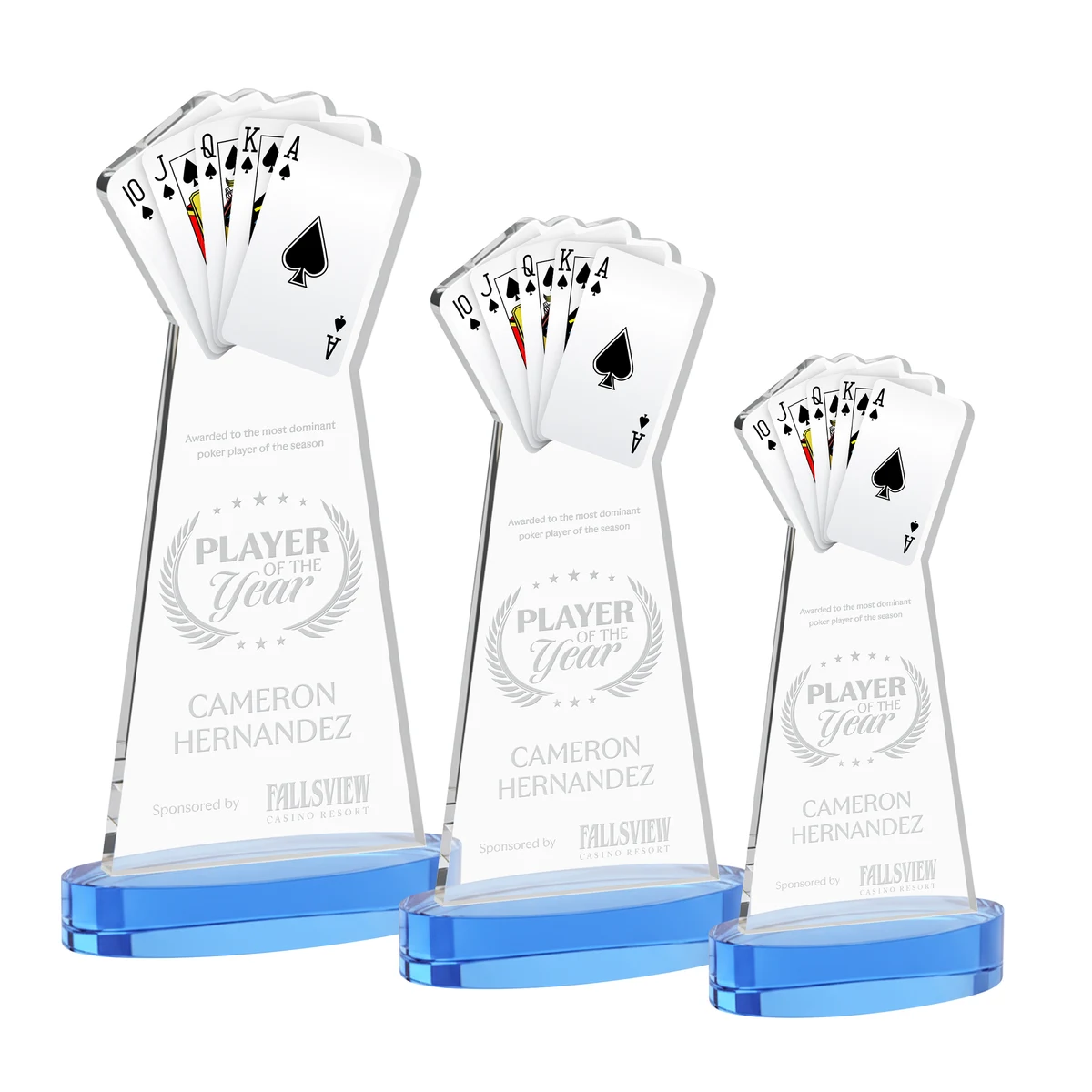 Poker Award on Alberton Base - Sky Blue 1