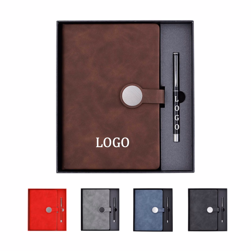 PU Leather Notebook With Pen Gift Set