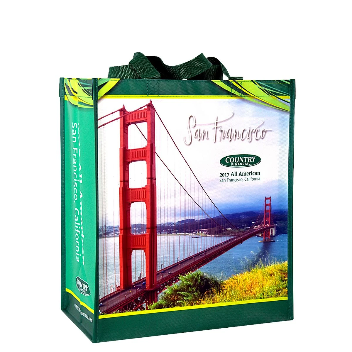 Custom 135g Laminated Non-Woven Shopping Tote Bag 13"x15"x8" 1