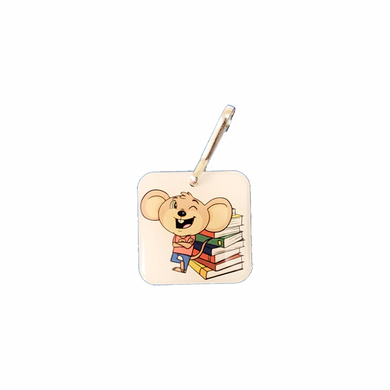 Zipper Pull Charms / Tag with single sided custom shape Up to 1 Sq. In.
