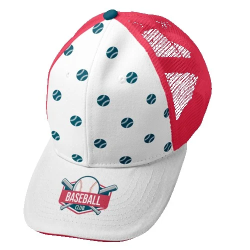Sublimation 6 Panel Mesh Back Cap - High, Medium, Or Low Crown - Premium Poly Twill 1