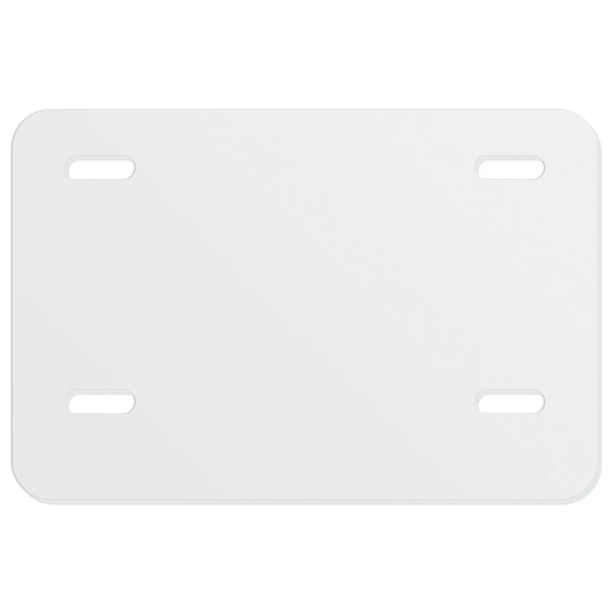 Motorcycle License Plate .055 White Styrene (5"x7.5"), Spot Colour Imprint 1