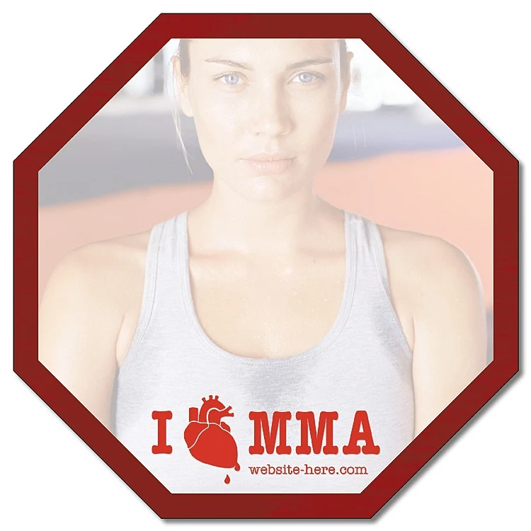 Mini Memo Board Shape - 5x5 Laminated - OCTAGON - 14 pt., custom desk accessory with logo imprint 1
