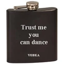 Laser Engraved Matte Black Stainless Steel Flask 1