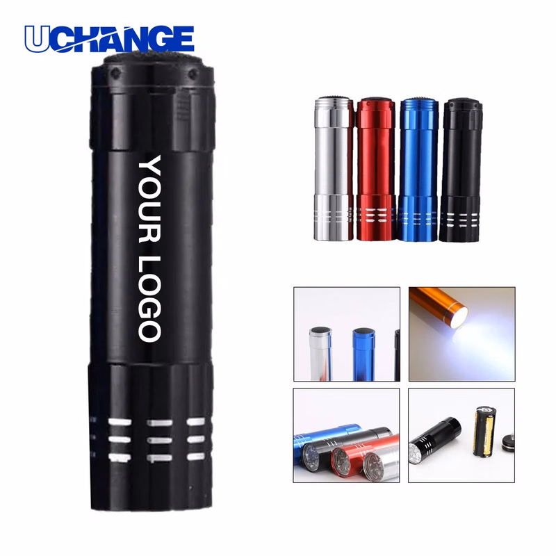 Durable 9LED Outdoor Flashlight Tool with Strap