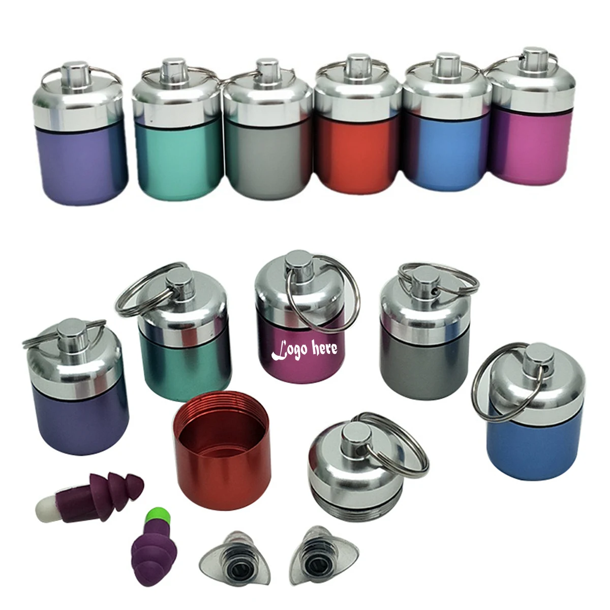 Portable Small Pill Box Keychain 1