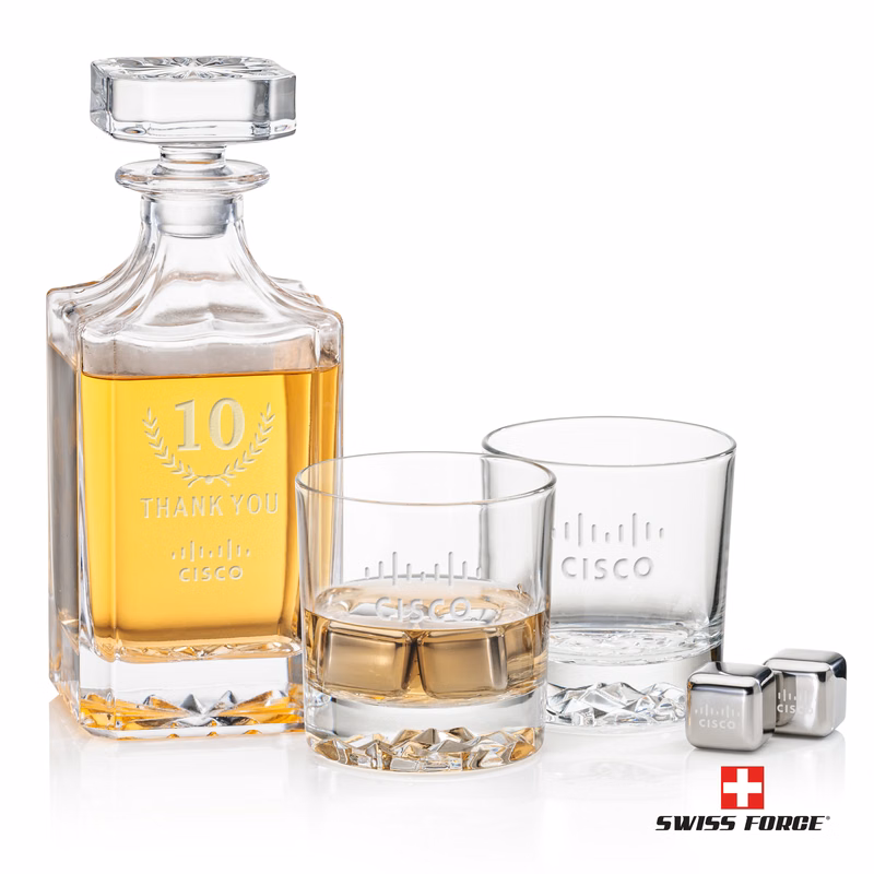 Cassidy Decanter Set & Ice Cubes