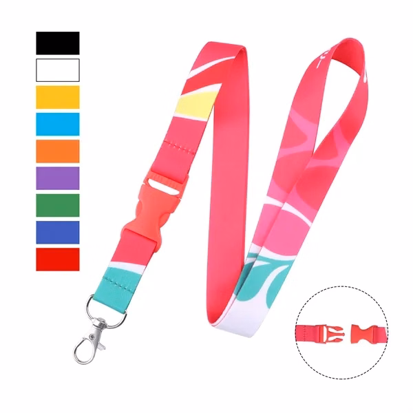 Custom 36" Polyester Detachable Lanyard with Quick Release Hook — Office ID Badge Lanyard