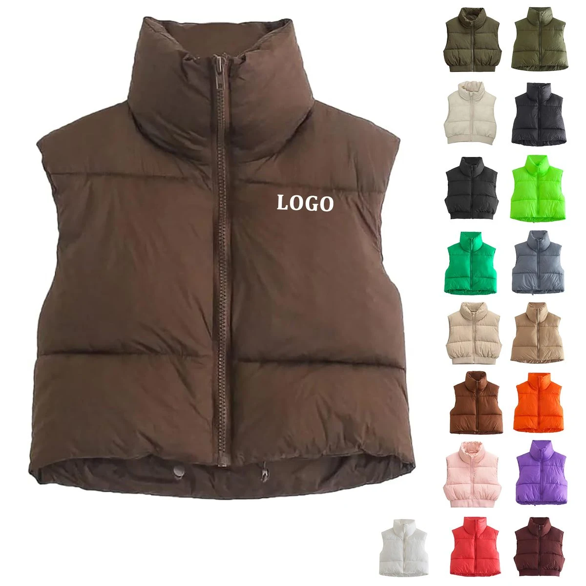 Women's Winter Short Down Vest 1