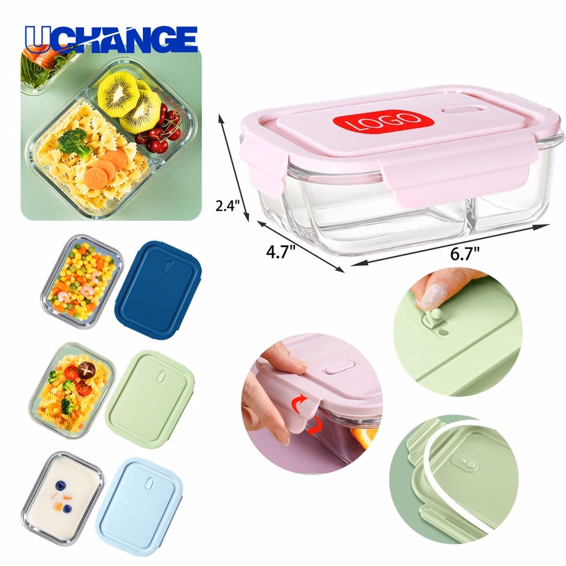 Hygienic Glass Bento Lunch Box Twenty Two Ounce