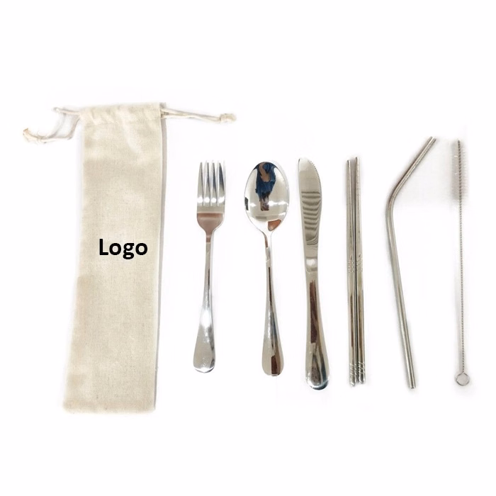 Stainless Steel Kids Utensils with straw