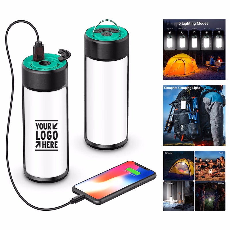 400LM 5 Light Modes Rechargeable LED Water-Resistant Camping Light      