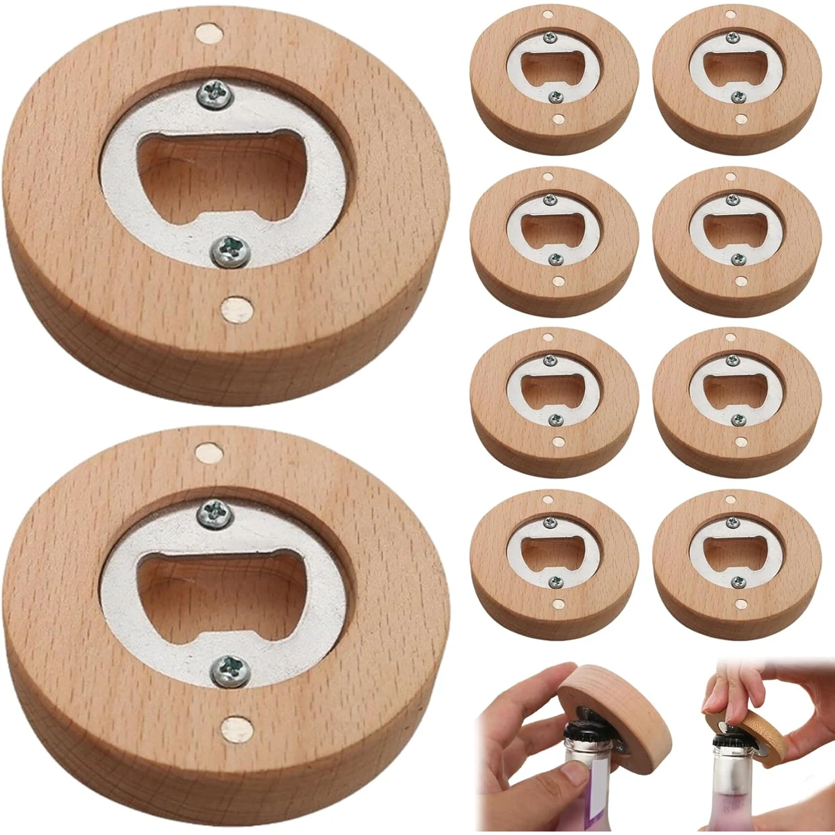 Bamboo Bottle Opener, custom bottle opener with logo imprint 1