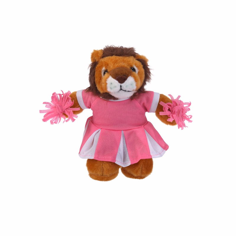 Soft Plush Stuffed Lion with Cheerleader Outfit